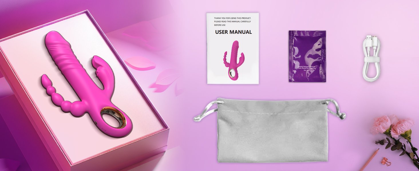 Thrusting Dildo Rabbit Vibrator for Women Female Sex Toy Anal Vibrator