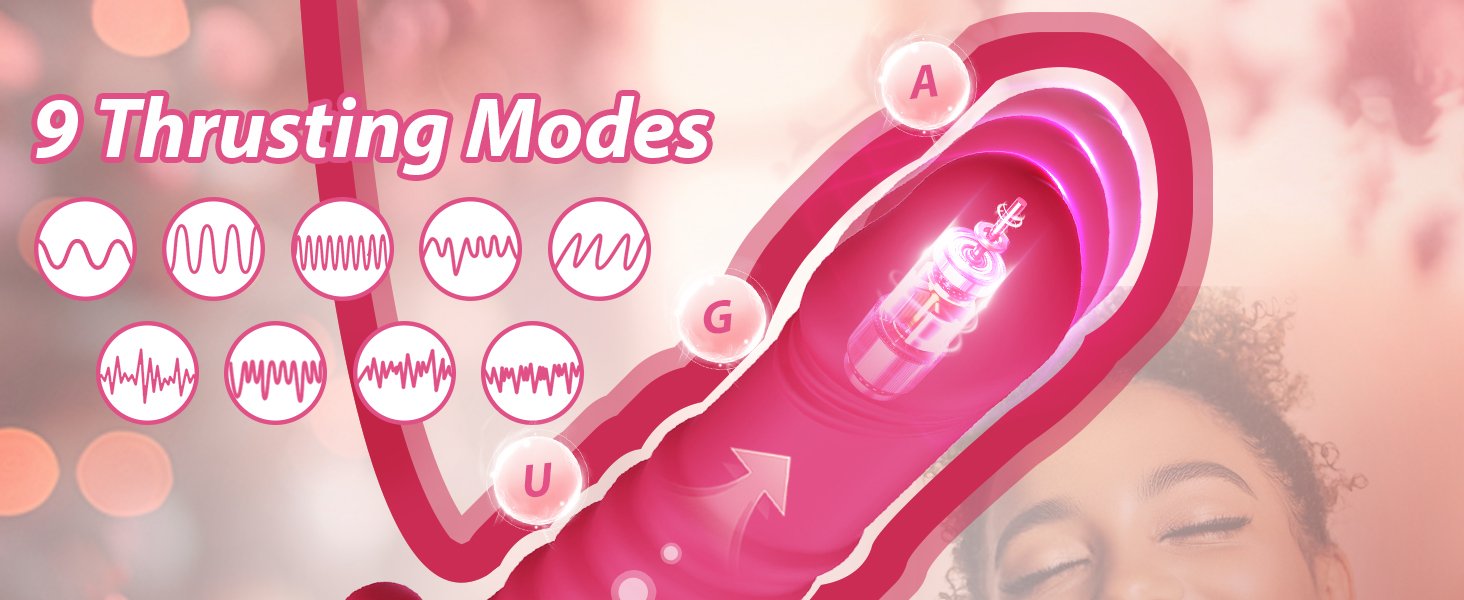 The sex toys stimulation device for women has 9 thrusting modes.